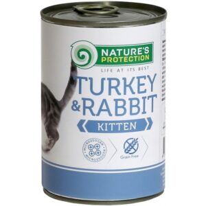 NATURE'S PROTECTION Can Kitten Turkey&Rabbit - 6x400 g