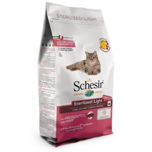 Schesir Dry Cat Sterilized & Light Ham – 10 kg