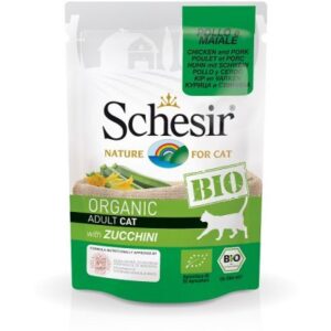 Schesir Cat BIO Organic Piletina i Svinjetina sa Tikvicama - 12x85 g