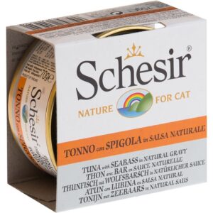 Schesir Cat Tunjevina i Brancin u prirodnom sosu - 12x70 g