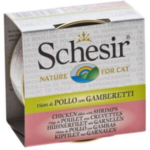 Schesir Cat Brodet Piletina i Gambori - 12x70 g