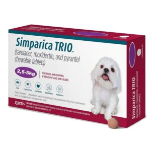Simparica TRIO – za pse 2,5-5 kg