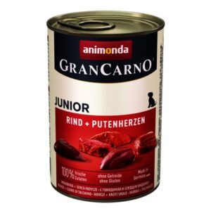 Animonda Gran Carno Junior Beef+Turkey Hearts – 6x400 g