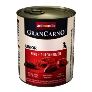 Animonda Gran Carno Junior Beef+Turkey Hearts – 6x800 g
