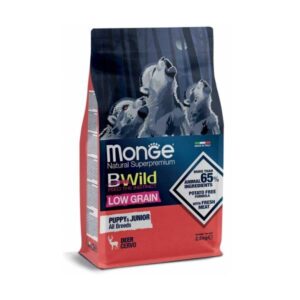 Monge Bwild Low Grain All Breeds Puppy&Junior Deer - 12 kg