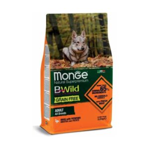 Monge Bwild Grain Free All Breeds Adult Duck&Potatoes - 12 kg
