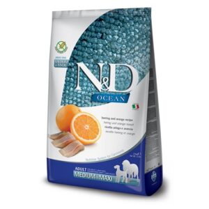 N&D Ocean Medium&Maxi Adult Herring&Orange – 12 kg
