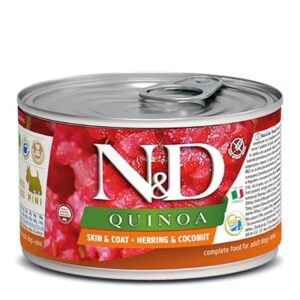 N&D Quinoa Mini Skin&Coat Herring – 6x140 g