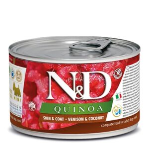 N&D Quinoa Mini Skin&Coat Venison – 6x140 g